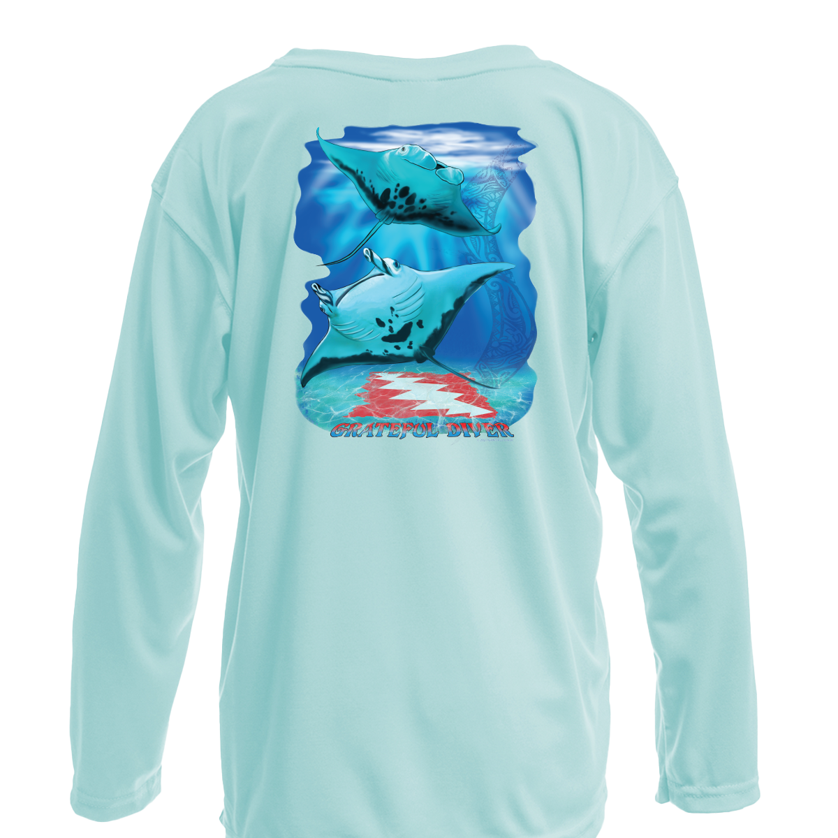 Grateful Diver Aloha Mantas UV Shirt - Youth