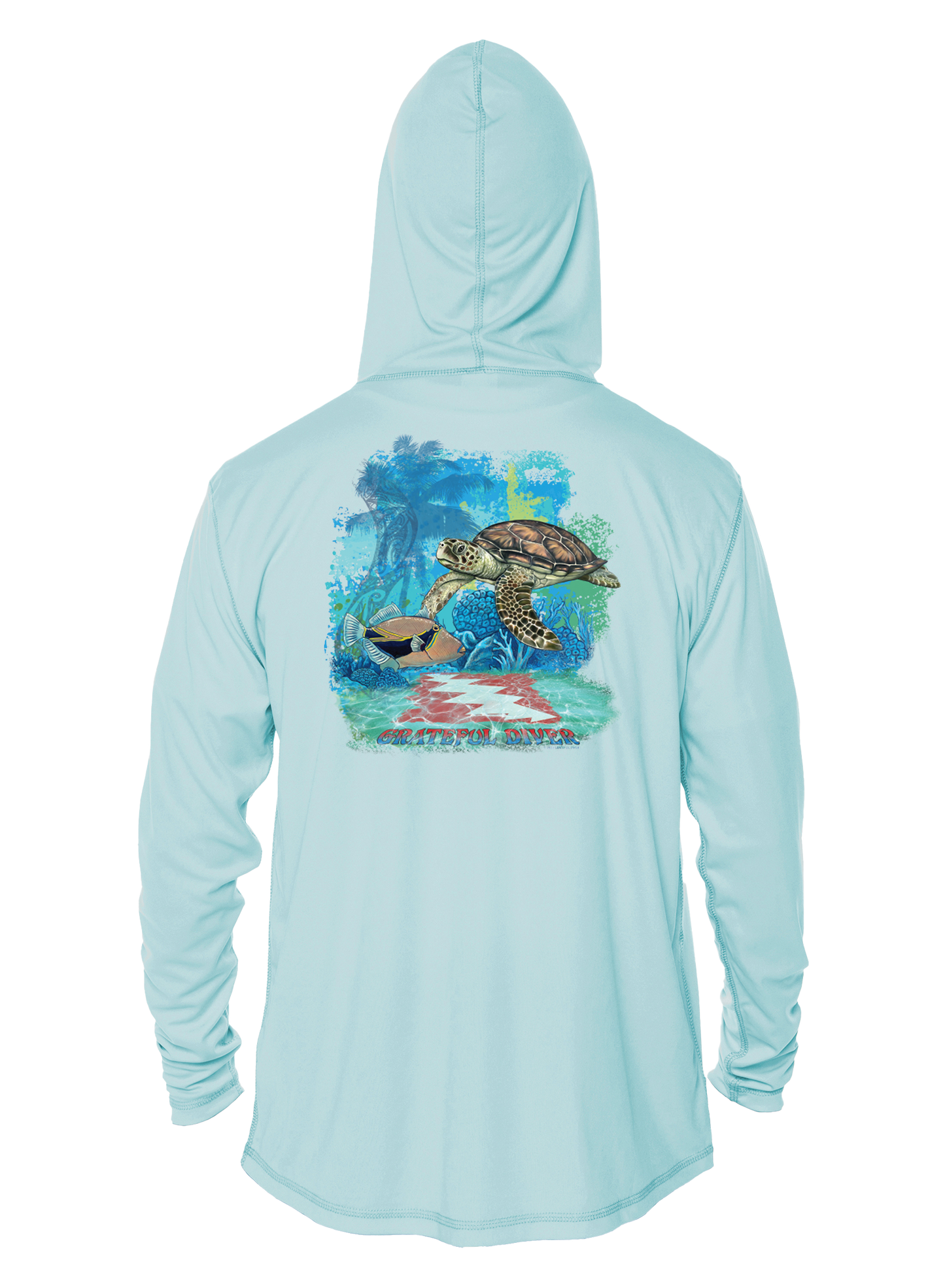 Grateful Diver Aloha Turtle UV Hoodie