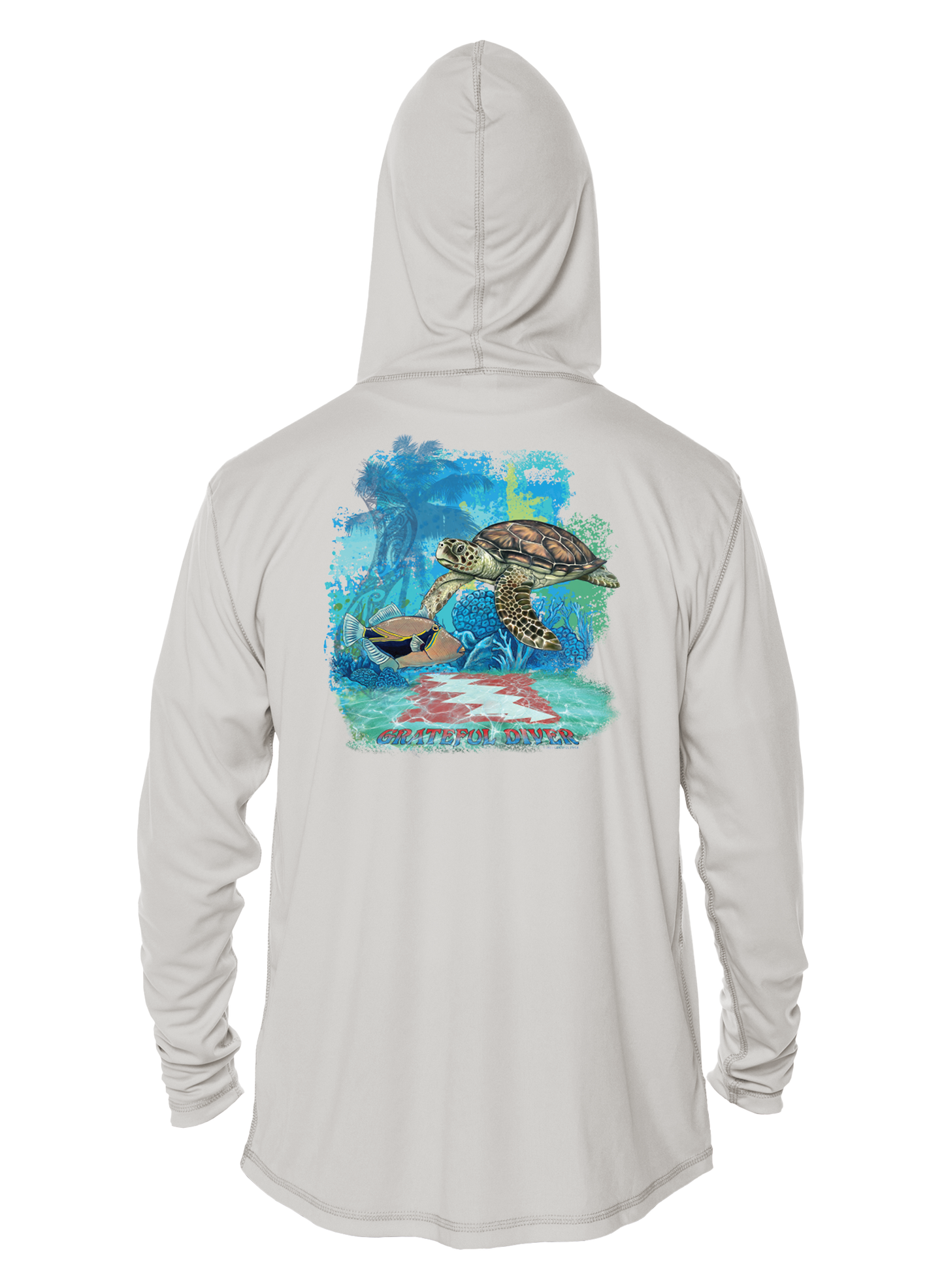 Grateful Diver Aloha Turtle UV Hoodie