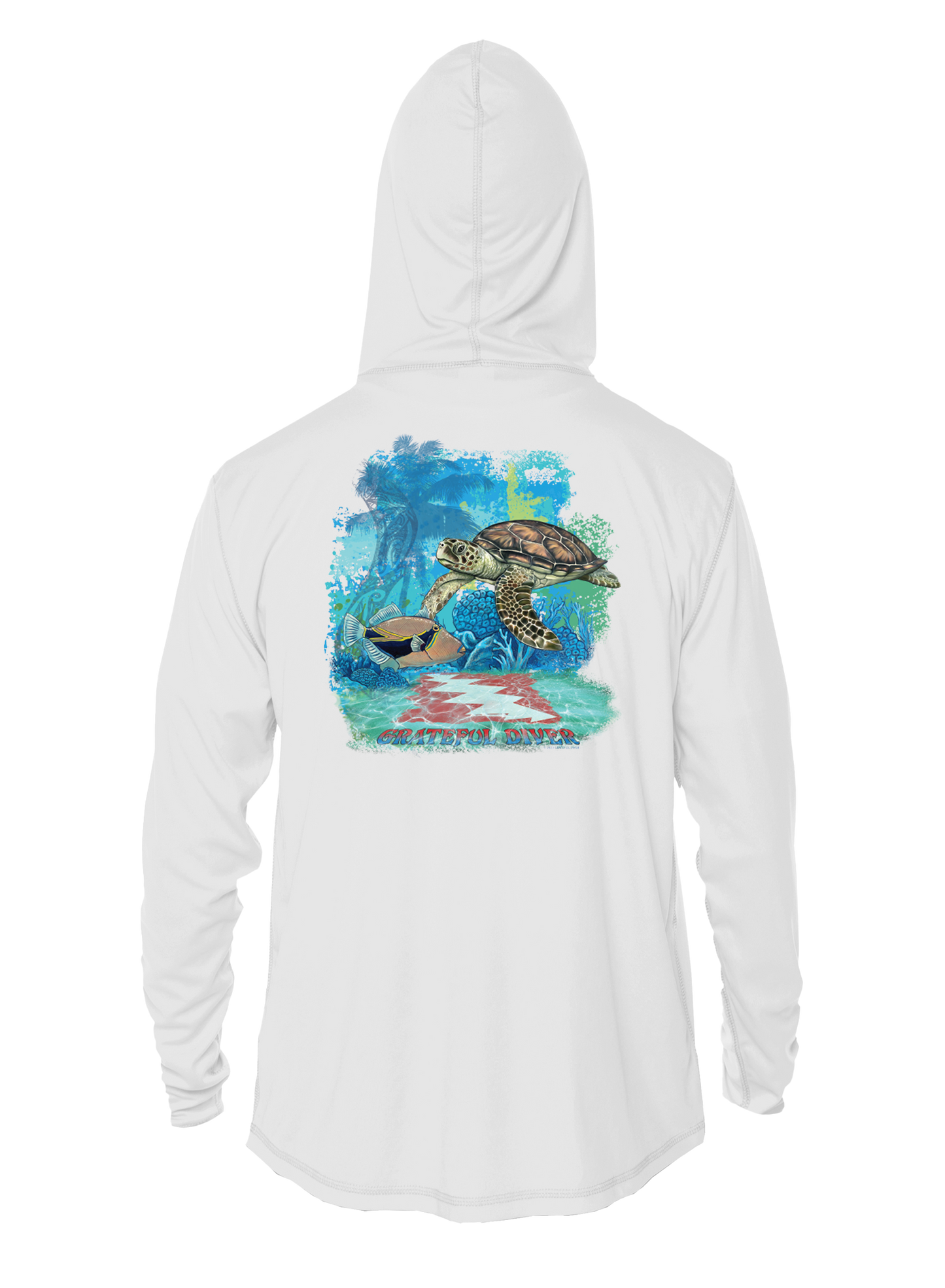 Grateful Diver Aloha Turtle UV Hoodie