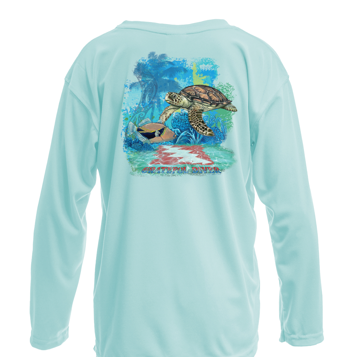 Grateful Diver Aloha Turtle UV Shirt - Youth