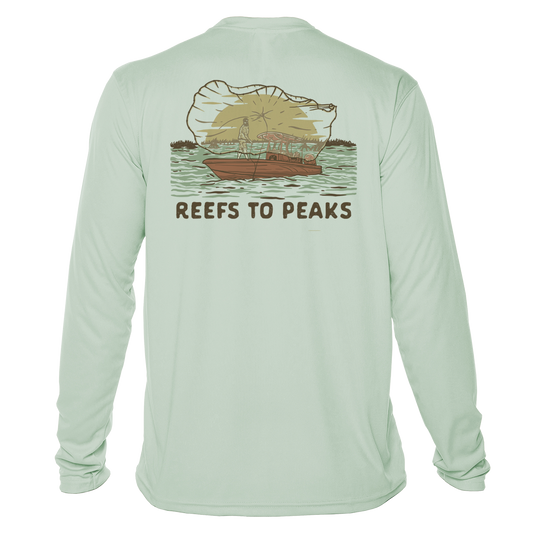 Cast Net Sunset UPF 50+ Long Sleeve Shirt | Reefs to Peaks