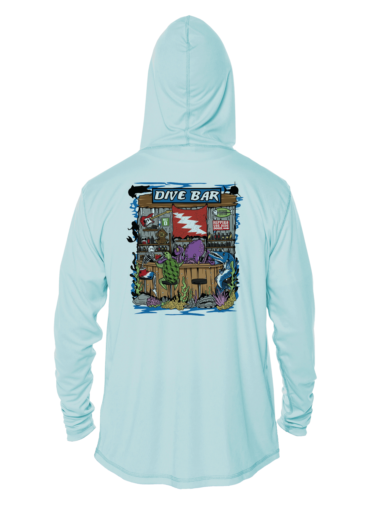 Grateful Diver Dive Bar UV Hoodie