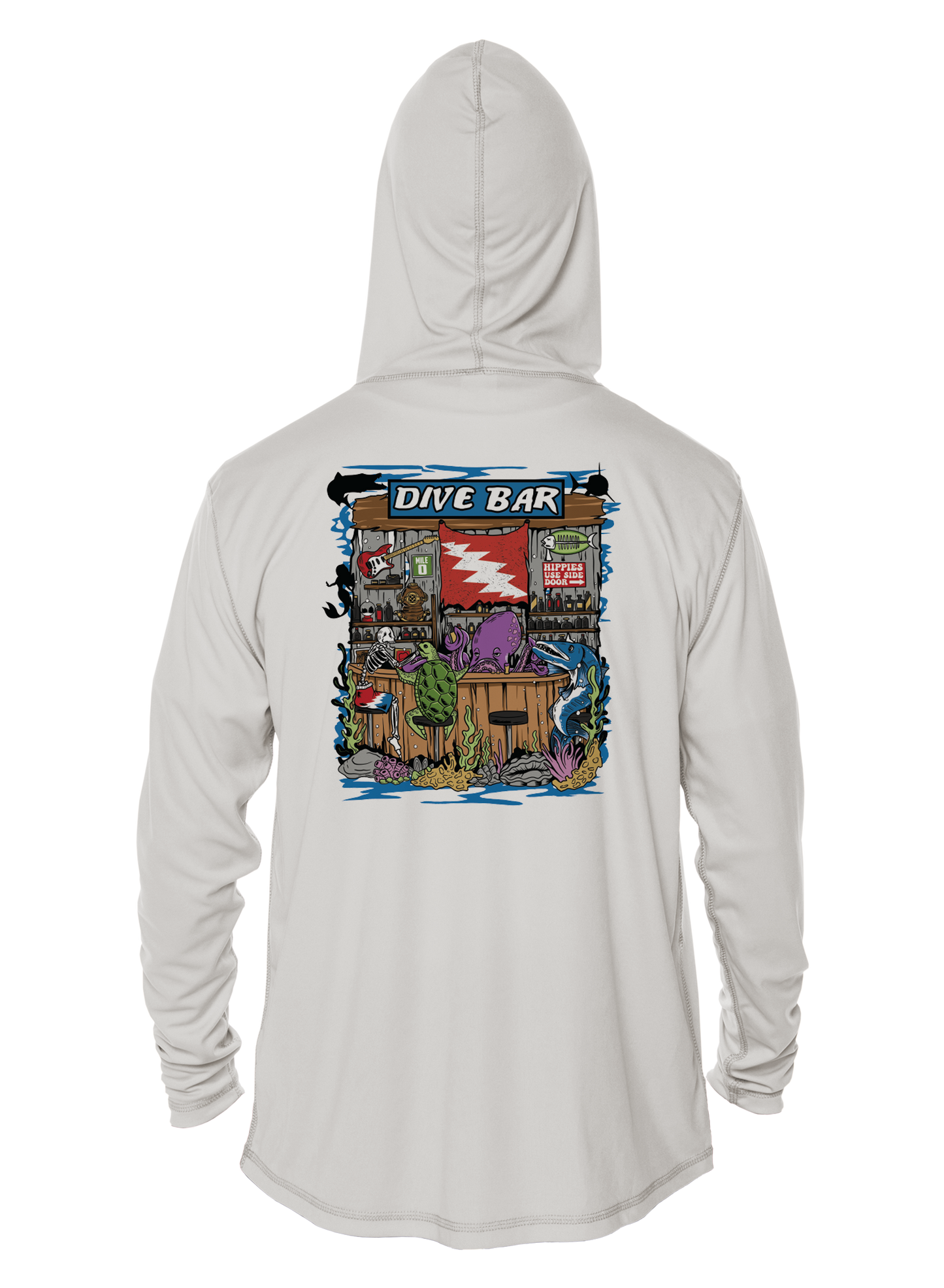 Grateful Diver Dive Bar UV Hoodie
