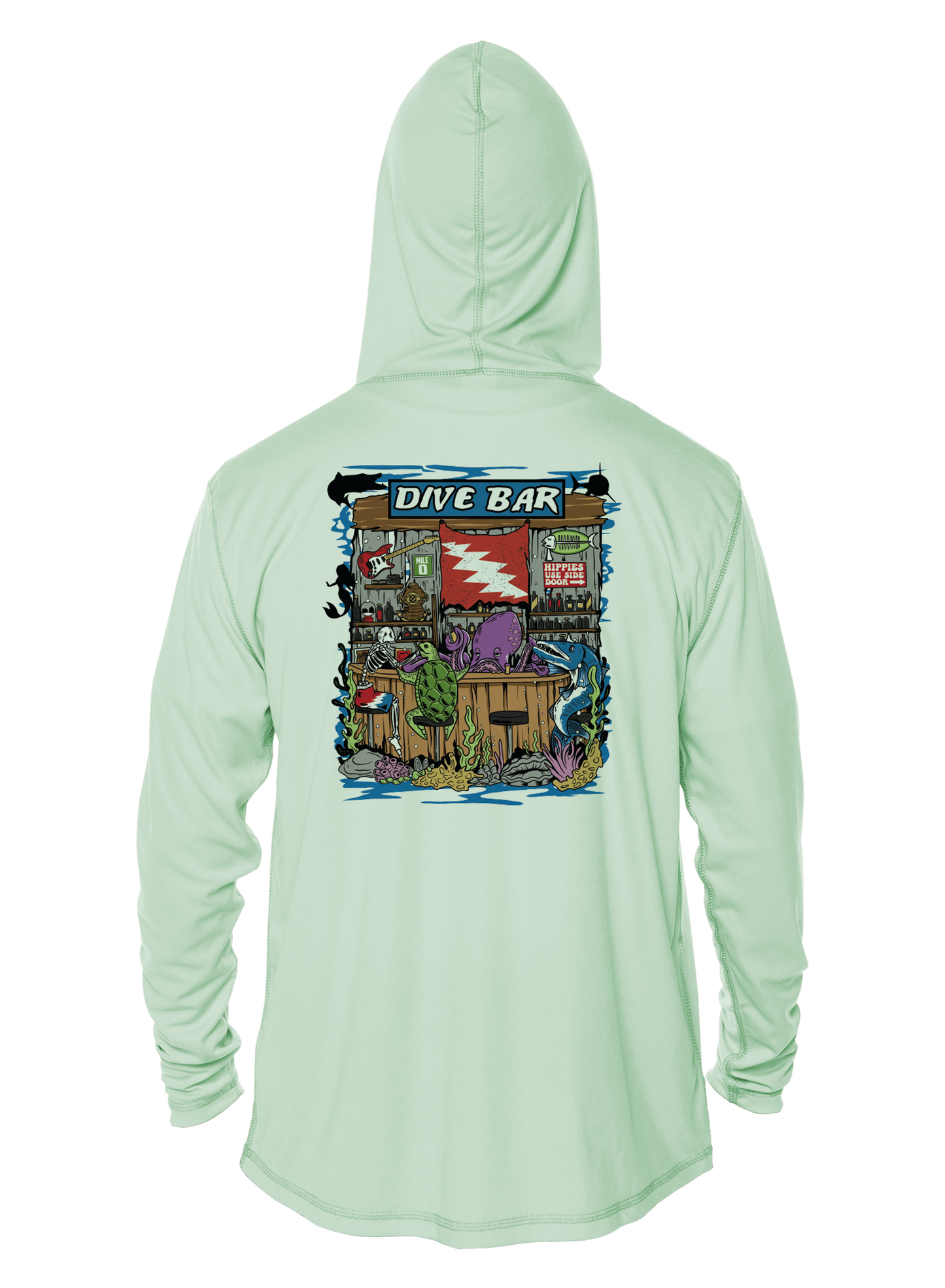 Grateful Diver Dive Bar UV Hoodie