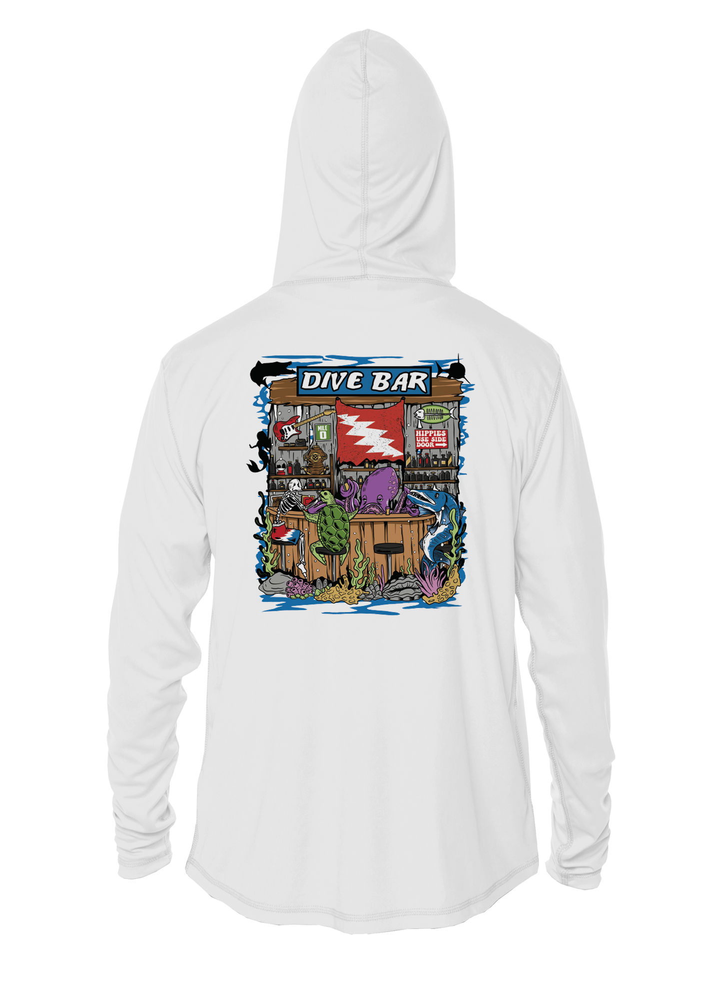 Grateful Diver Dive Bar UV Hoodie