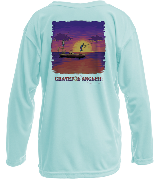 Evening Flats UPF 50+ Youth Long Sleeve Shirt | Grateful Angler