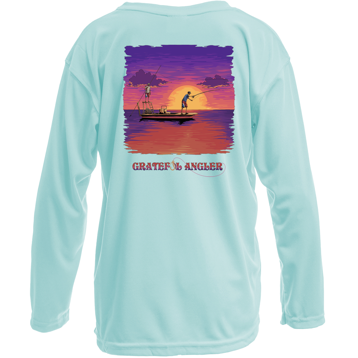 Grateful Angler Skeleton Anglers UV Shirt - Youth