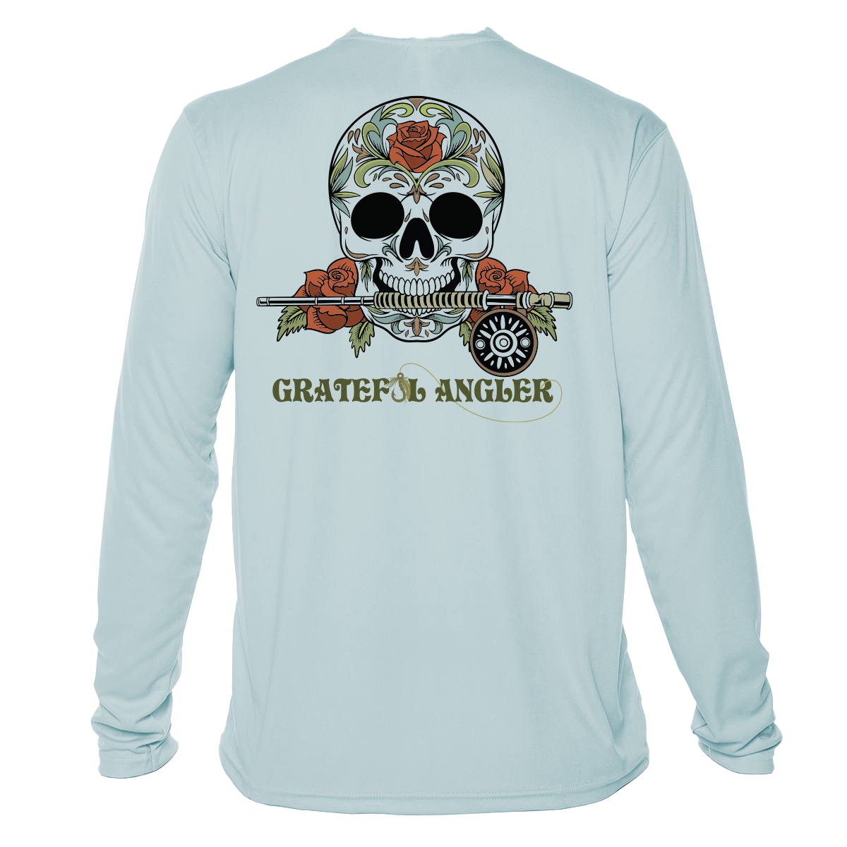 Grateful Angler Fly Fishing Sugar Skull UV Shirt