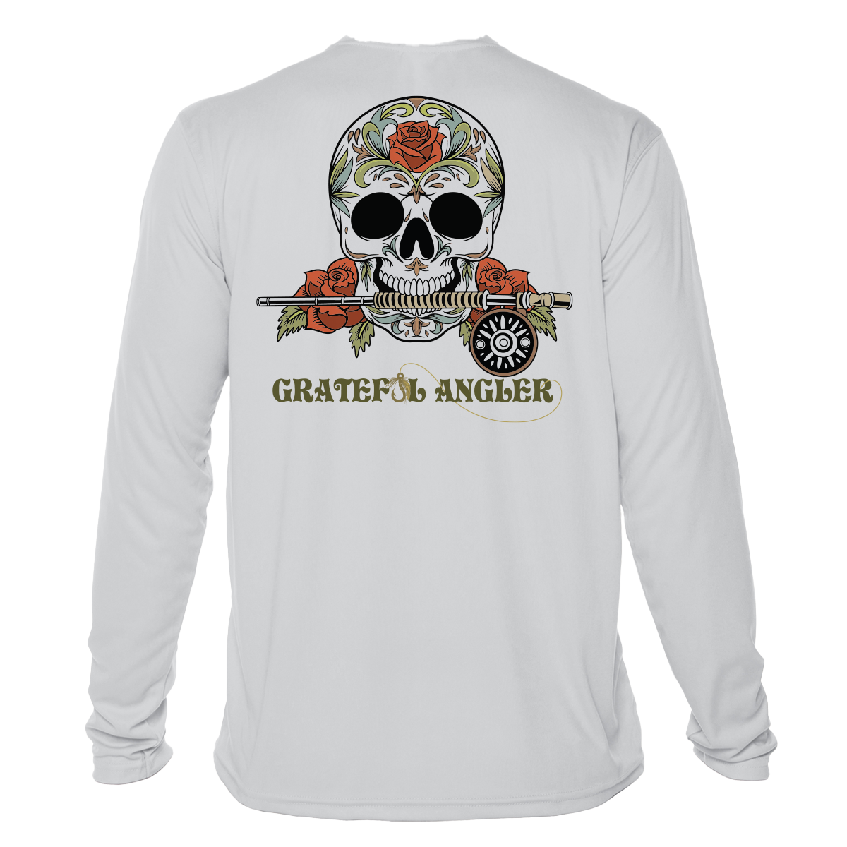 Grateful Angler Fly Fishing Sugar Skull UV Shirt