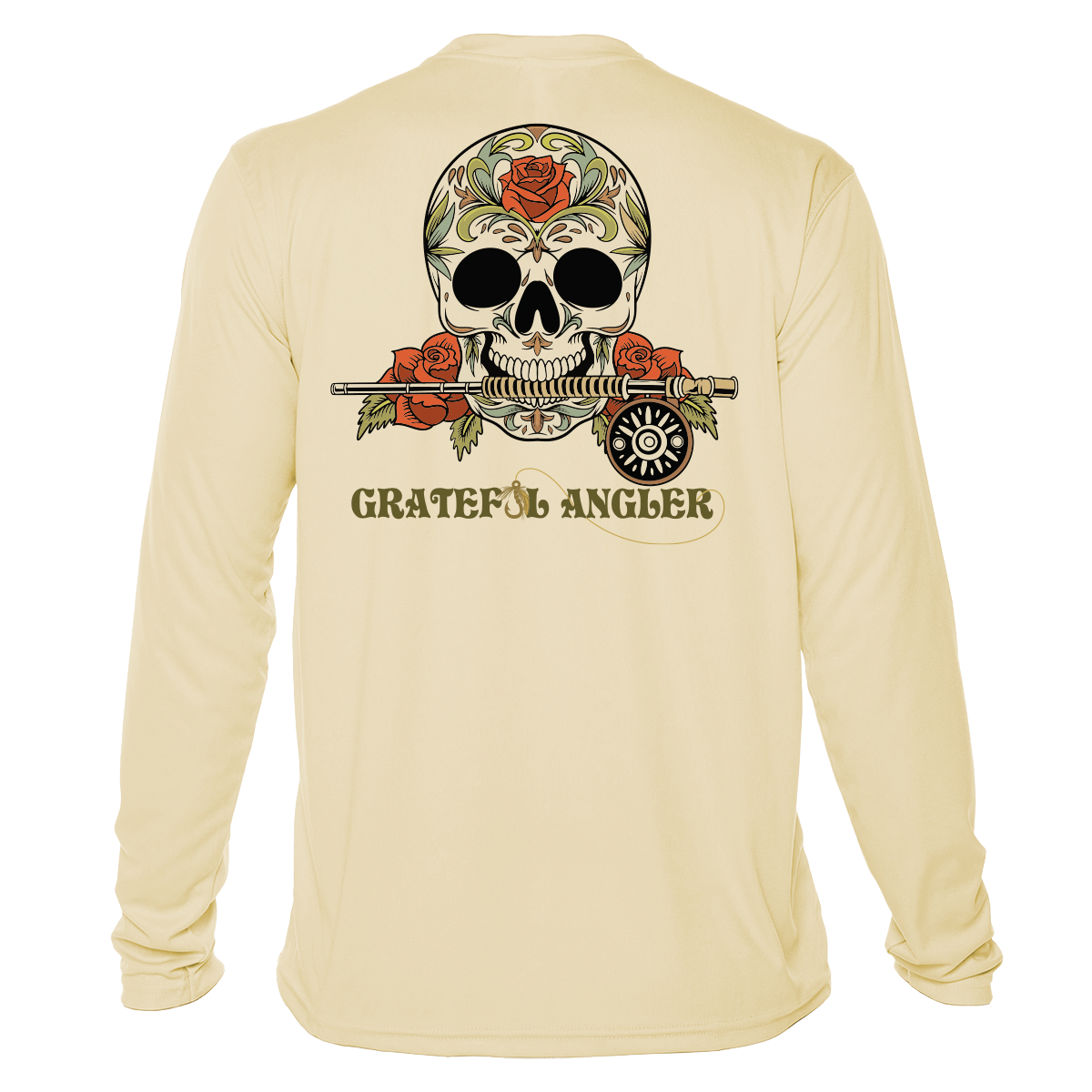 Grateful Angler Fly Fishing Sugar Skull UV Shirt
