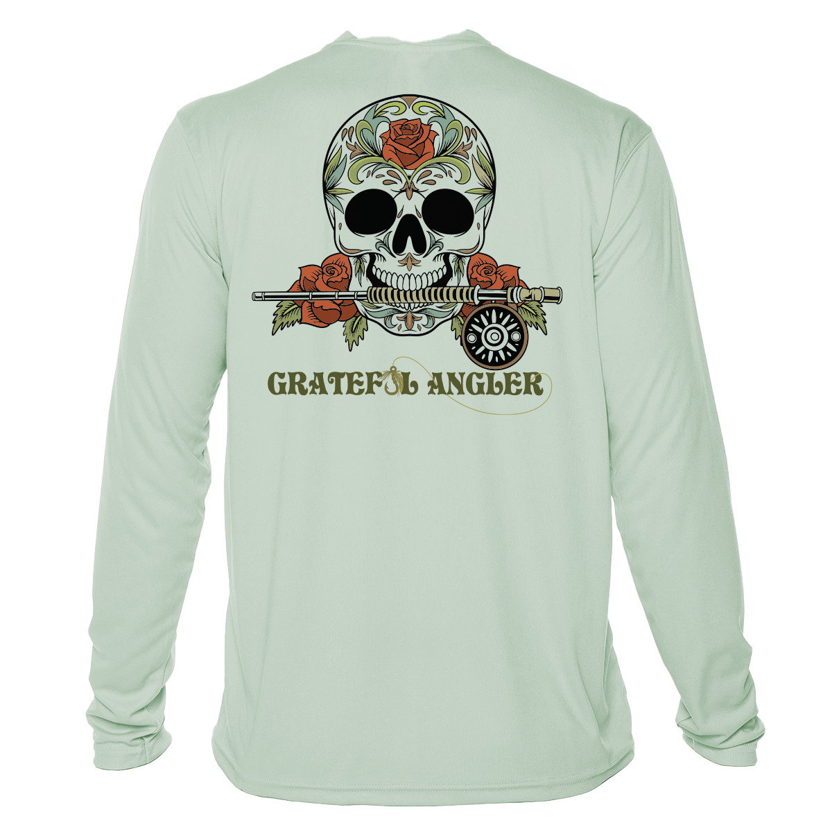 Grateful Angler Fly Fishing Sugar Skull UV Shirt
