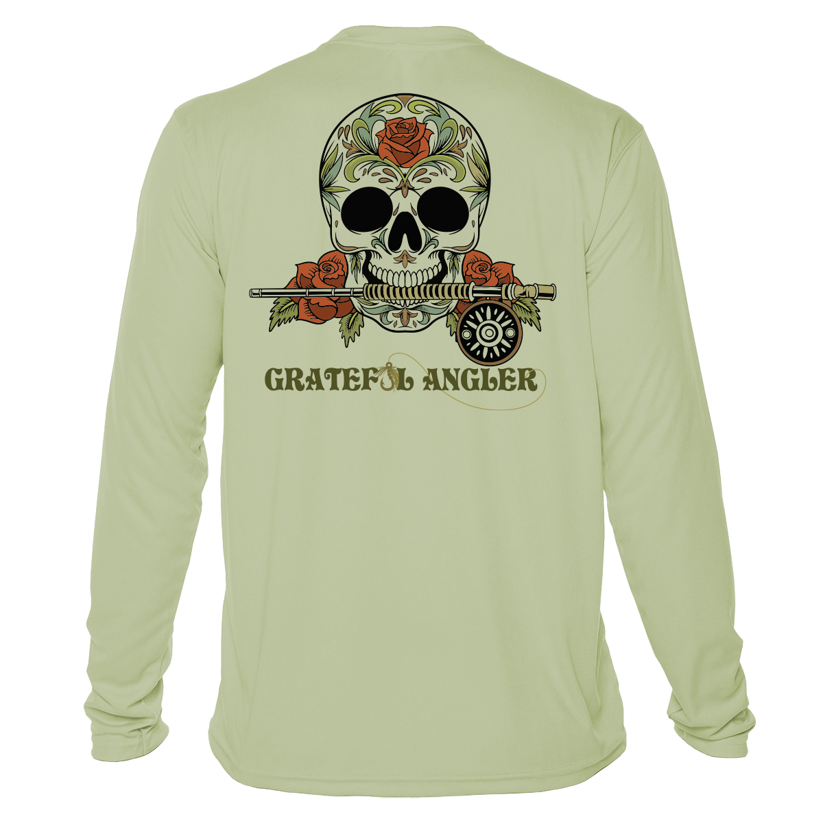 Grateful Angler Fly Fishing Sugar Skull UV Shirt