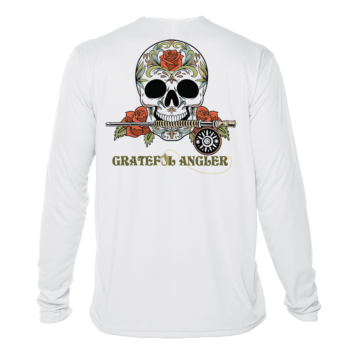 Grateful Angler Fly Fishing Sugar Skull UV Shirt