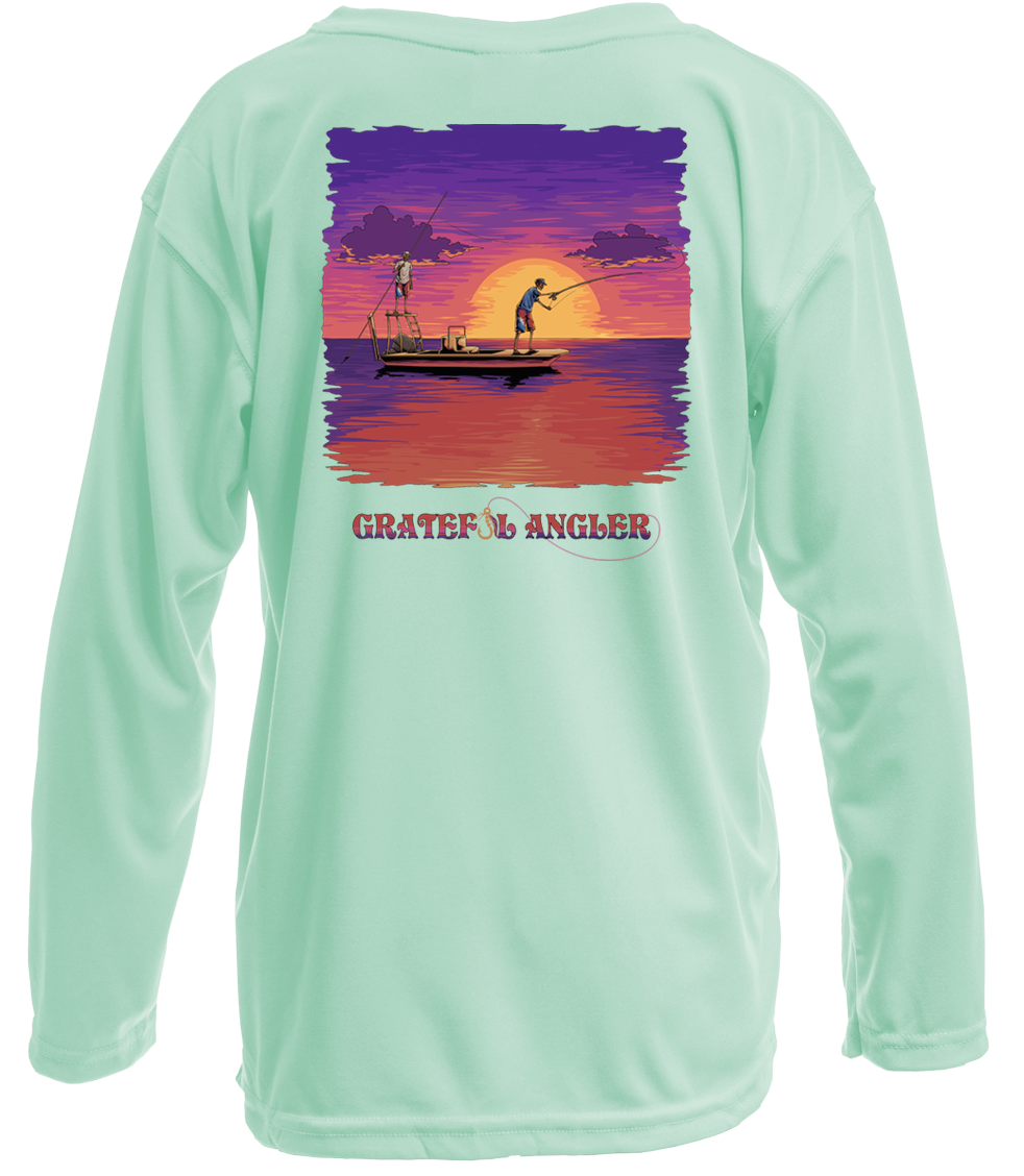 Grateful Angler Skeleton Anglers UV Shirt - Youth