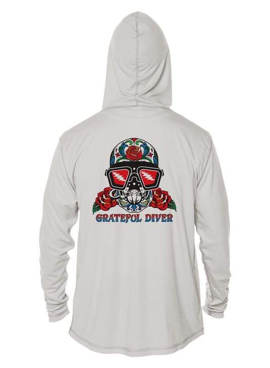 Sugar Skull UPF 50+ Performance Hoodie | Grateful Diver