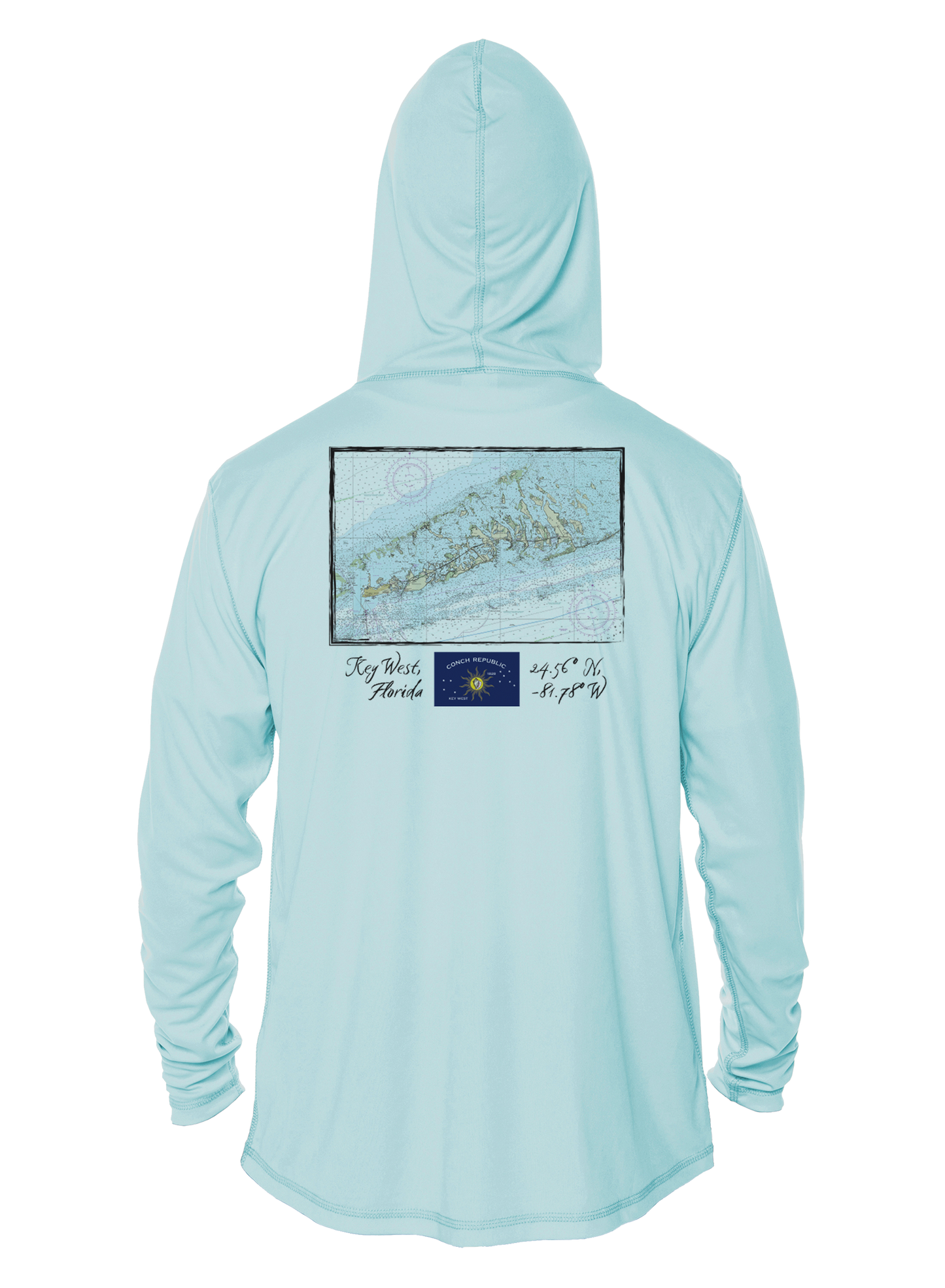 Grateful Outdoors Key West Navigational Chart UV Hoodie