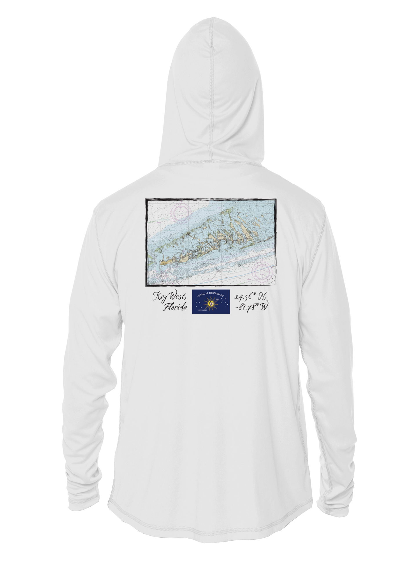Grateful Outdoors Key West Navigational Chart UV Hoodie