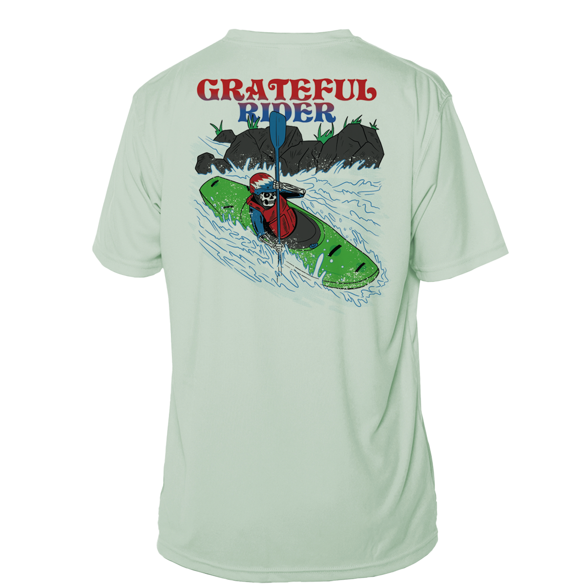 Grateful Rider Whitewater Kayaker Short Sleeve UV Shirt