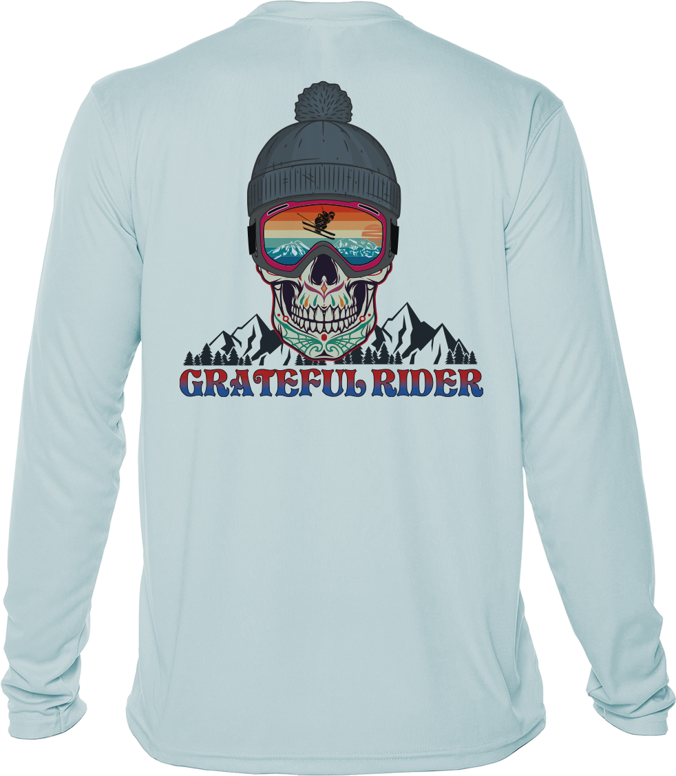 Grateful Rider Sugar Skull Skier UV Shirt