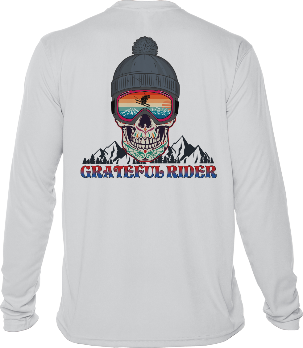 Grateful Rider Sugar Skull Skier UV Shirt
