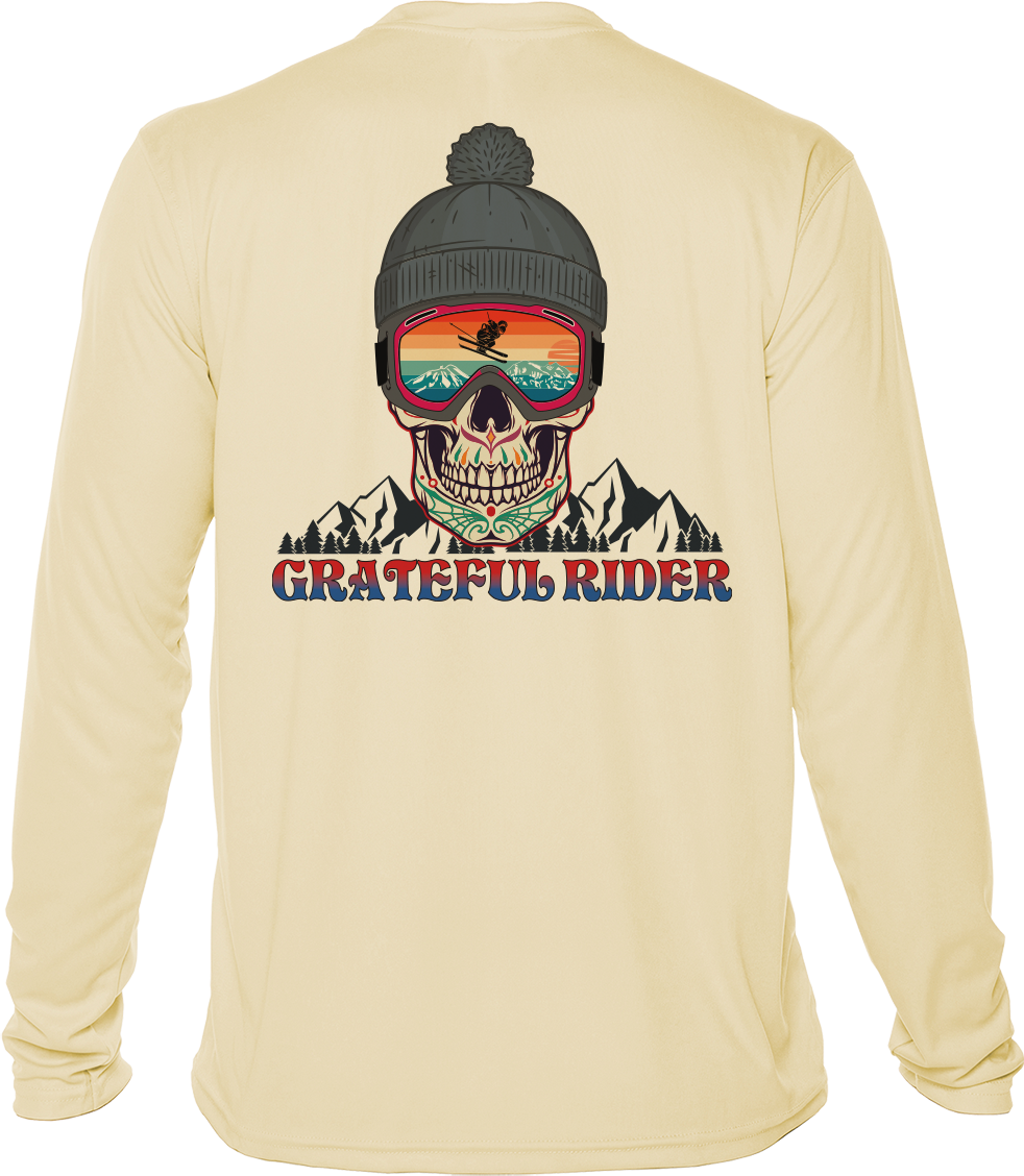 Grateful Rider Sugar Skull Skier UV Shirt