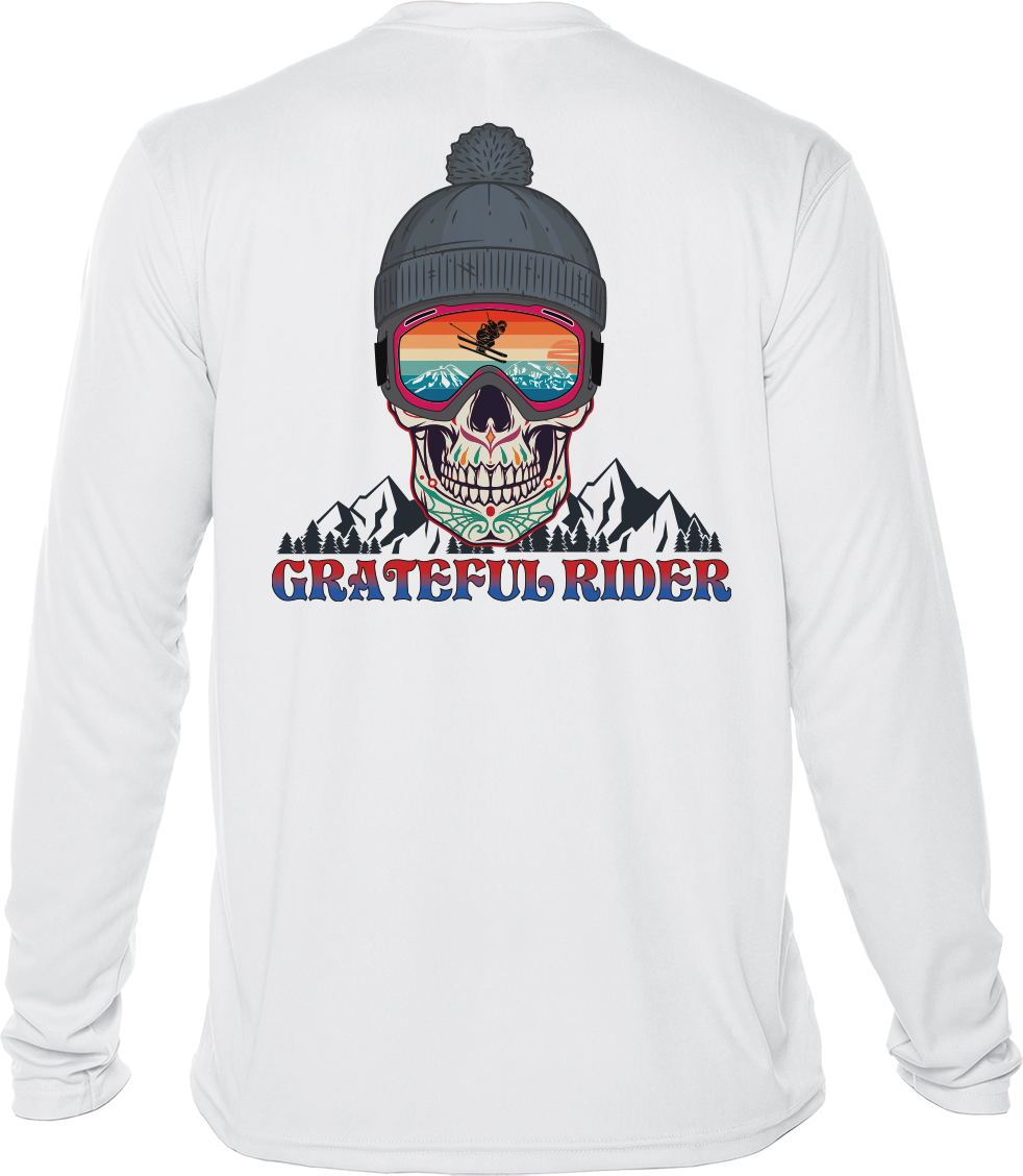Grateful Rider Sugar Skull Skier UV Shirt