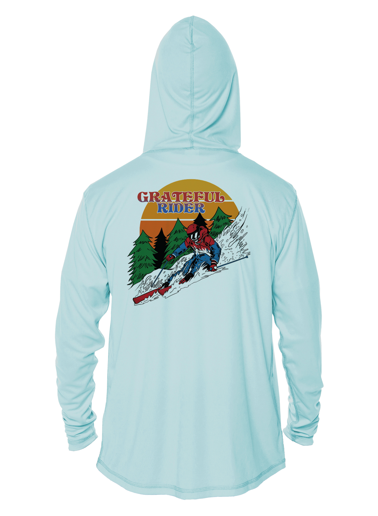 Grateful Rider Downhill Skier UV Hoodie