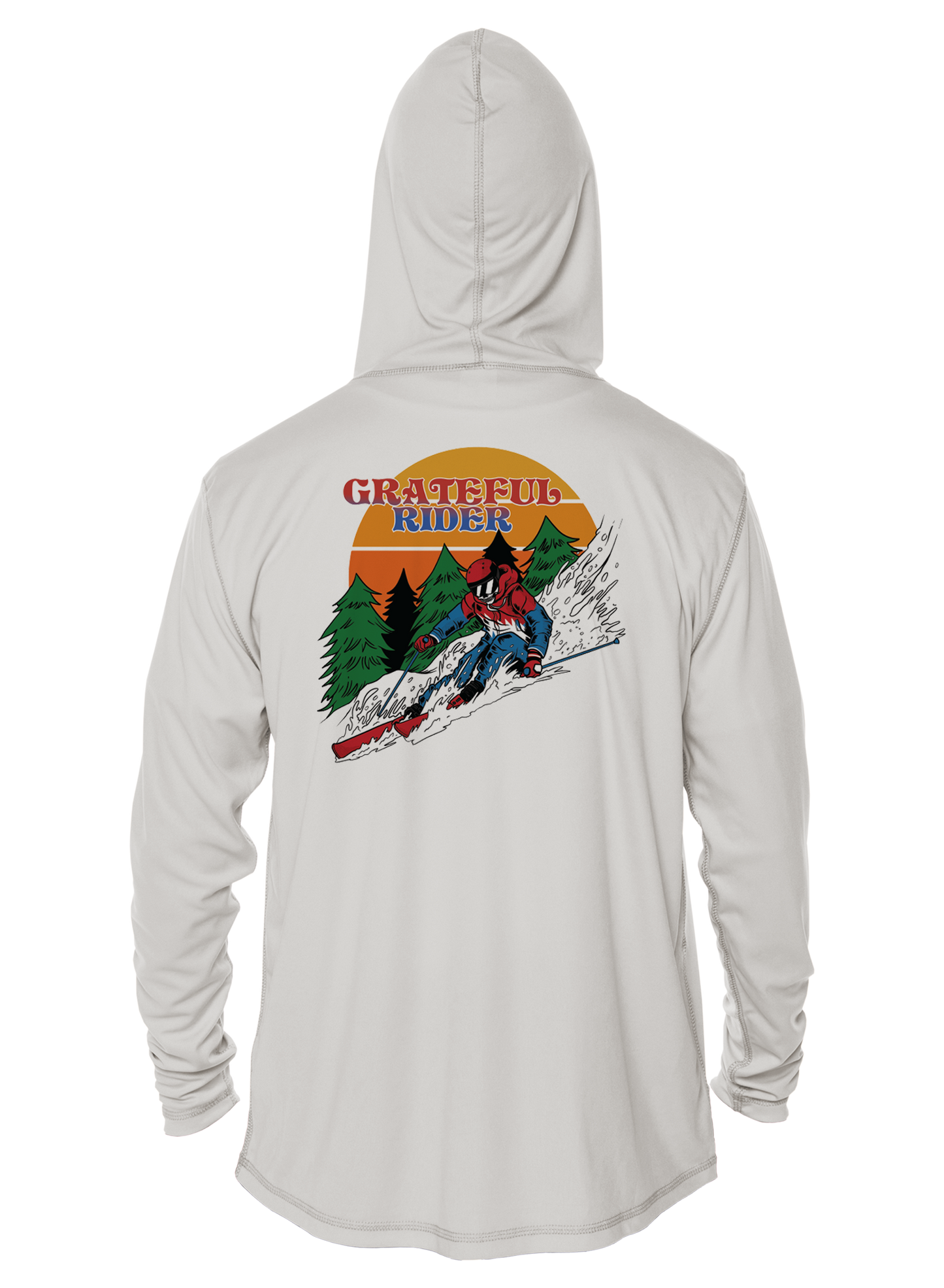 Grateful Rider Downhill Skier UV Hoodie