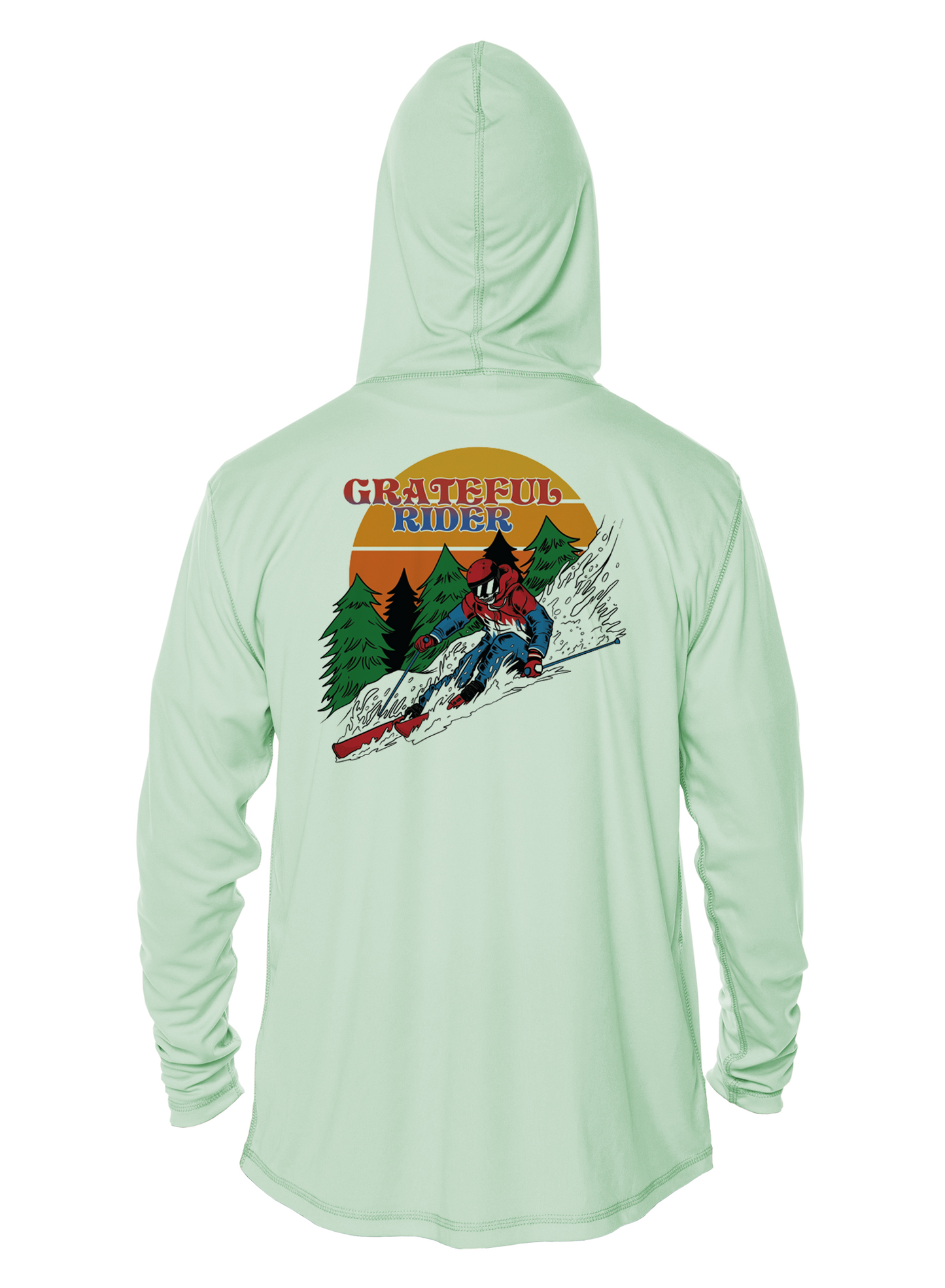 Grateful Rider Downhill Skier UV Hoodie
