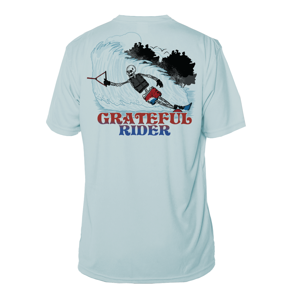 Grateful Rider Slalom Skier Short Sleeve UV Shirt