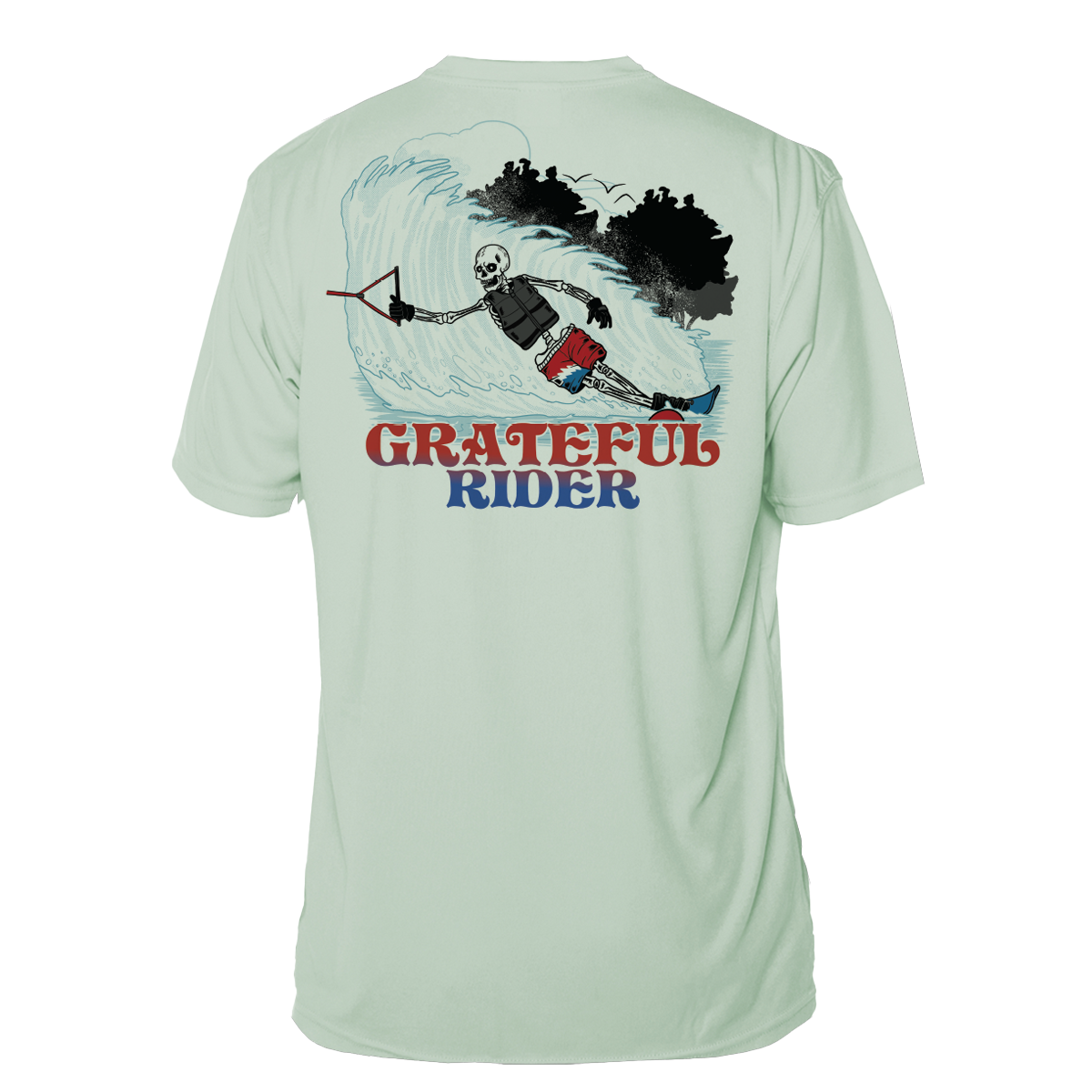 Grateful Rider Slalom Skier Short Sleeve UV Shirt