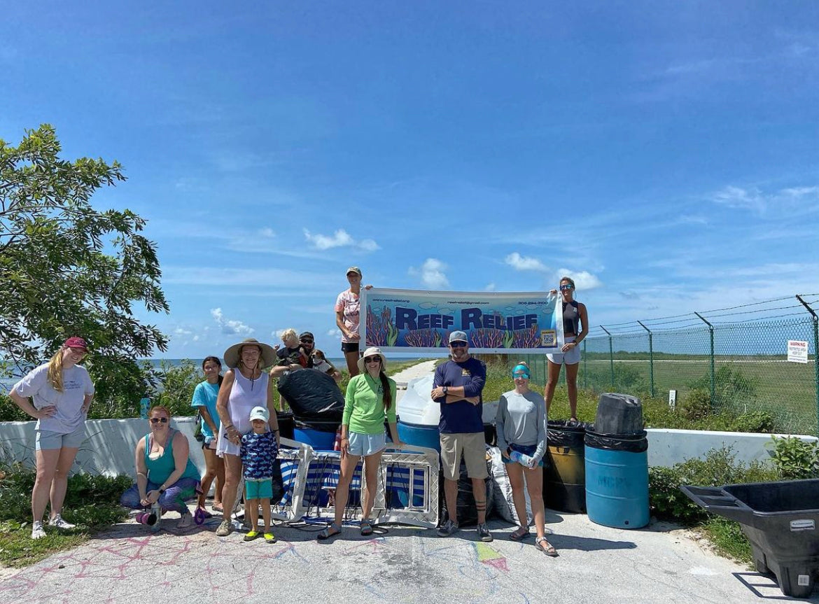 group of Reef Relief workers and volunteers outside