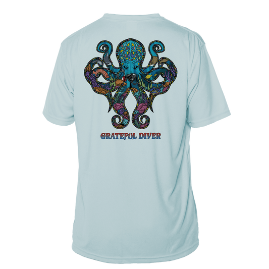 Grateful Diver Psychedelic Octopus Short Sleeve UV Shirt