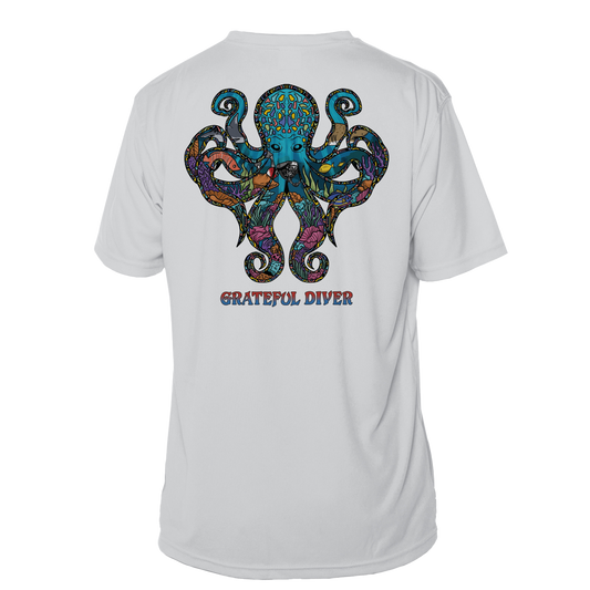 Grateful Diver Psychedelic Octopus Short Sleeve UV Shirt
