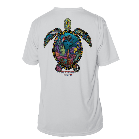 Grateful Diver Psychedelic Turtle Short Sleeve UV Shirt