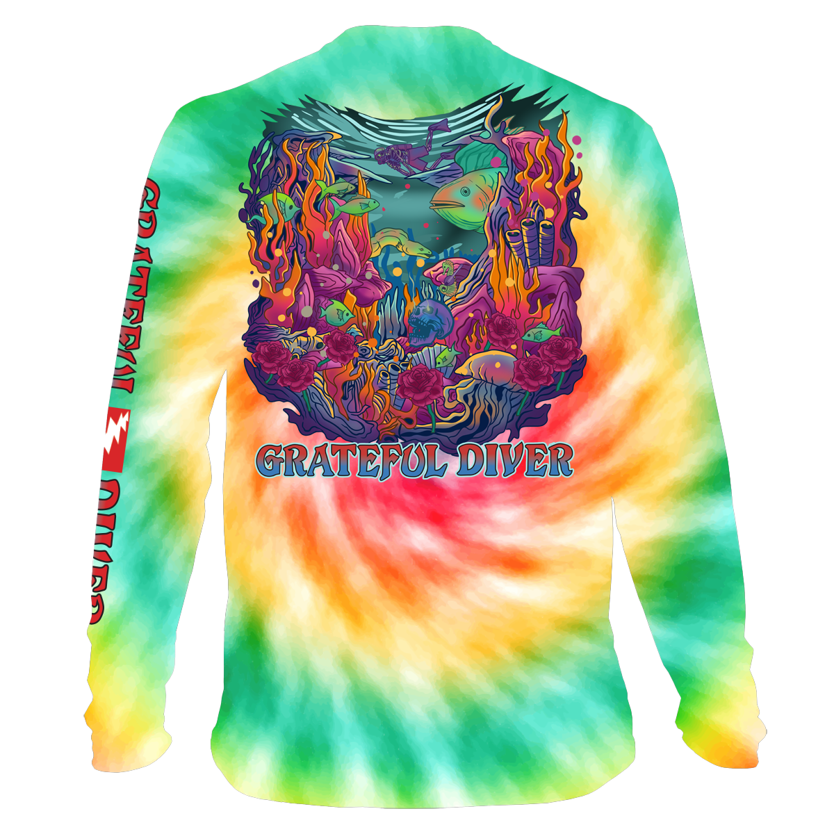 Grateful Diver Tie Dye UV Shirt