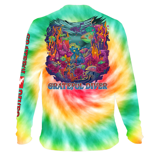Grateful Diver Tie Dye UV Shirt