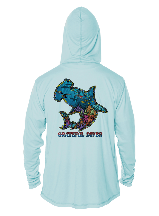 Grateful Diver Psychedelic Hammerhead UV Hoodie