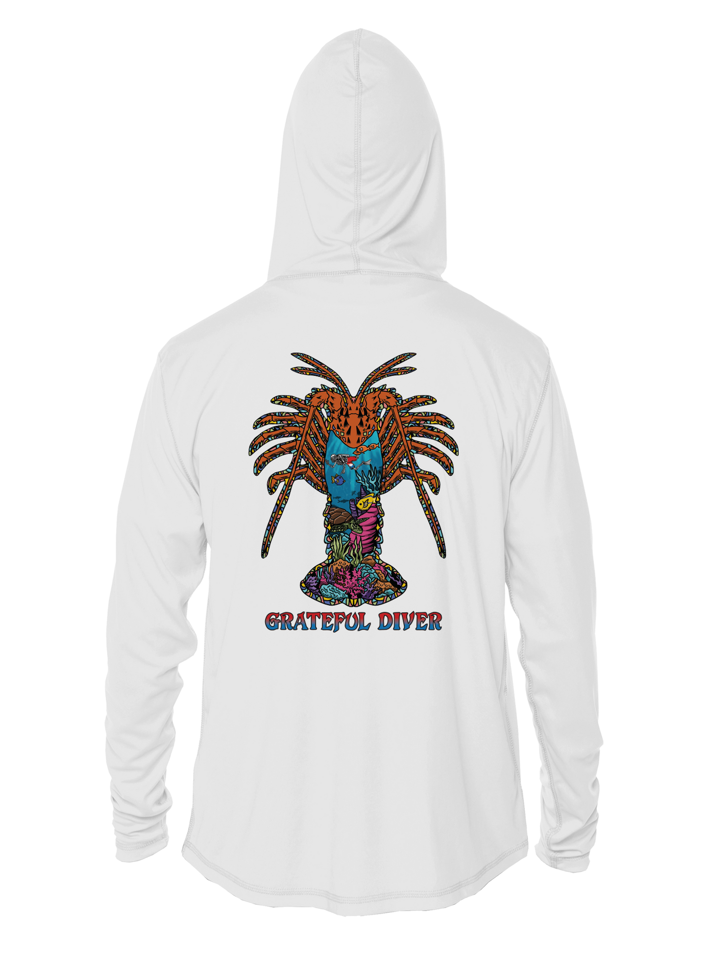 Grateful Diver Psychedelic Lobster UV Hoodie