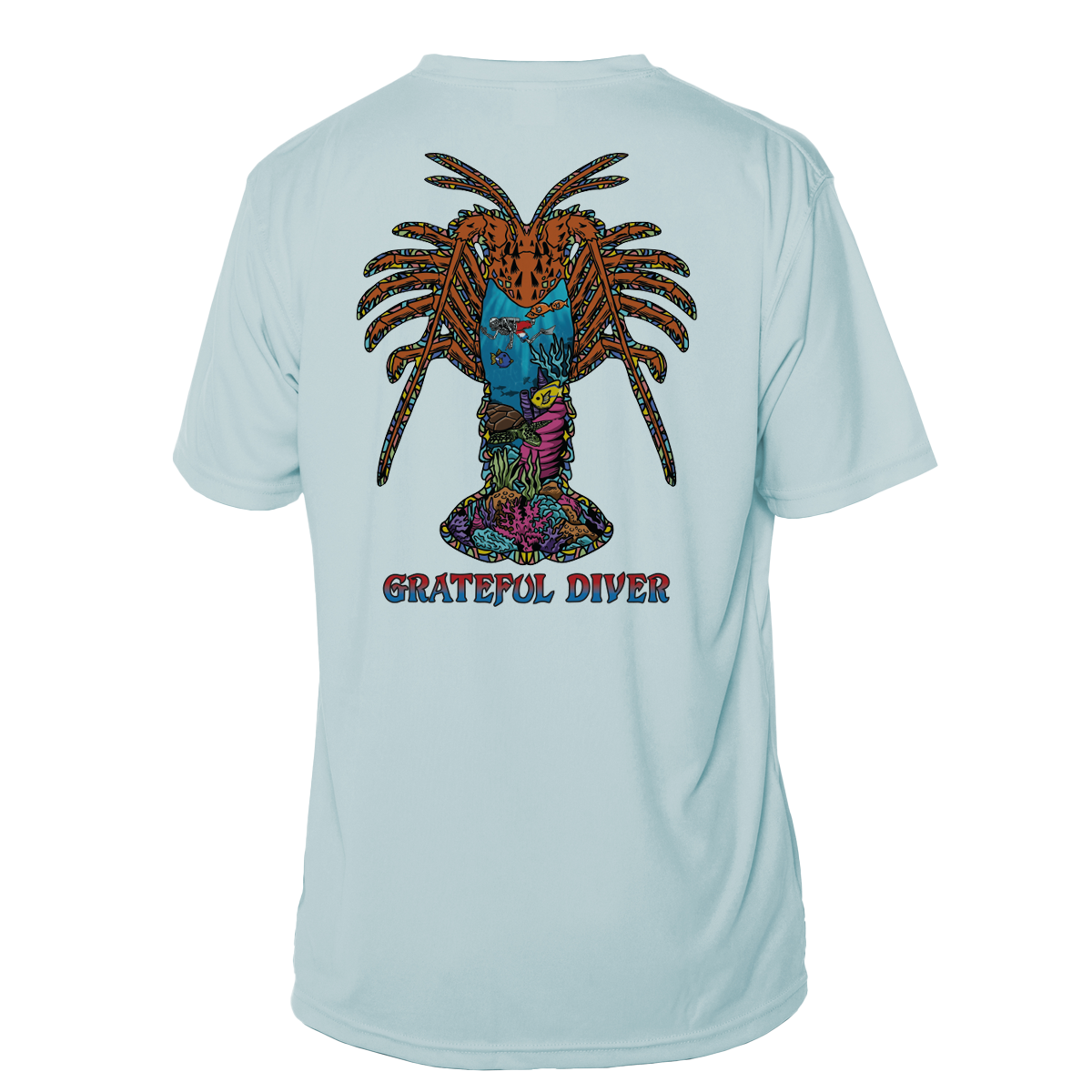 Grateful Diver Psychedelic Lobster Short Sleeve UV Shirt