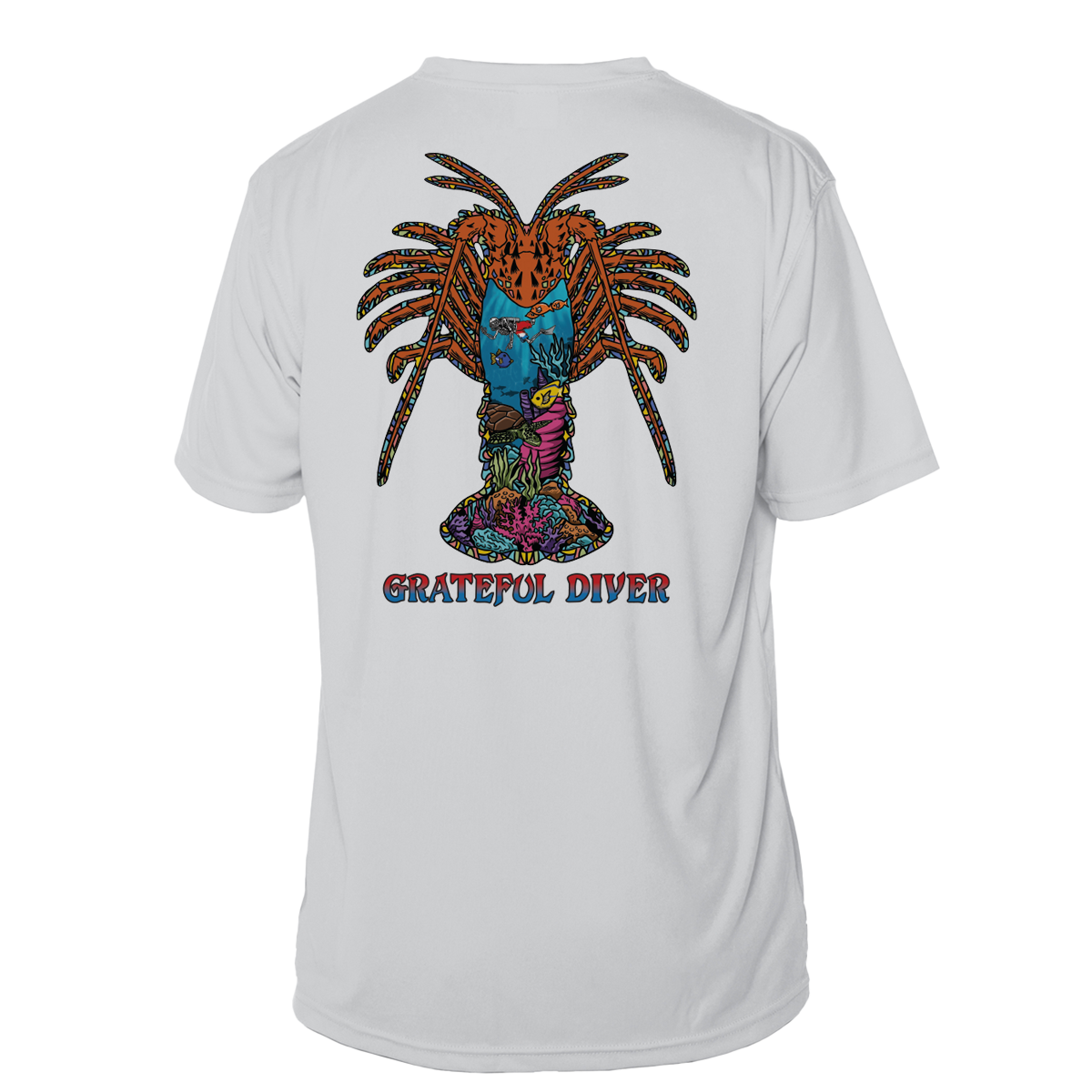Grateful Diver Psychedelic Lobster Short Sleeve UV Shirt