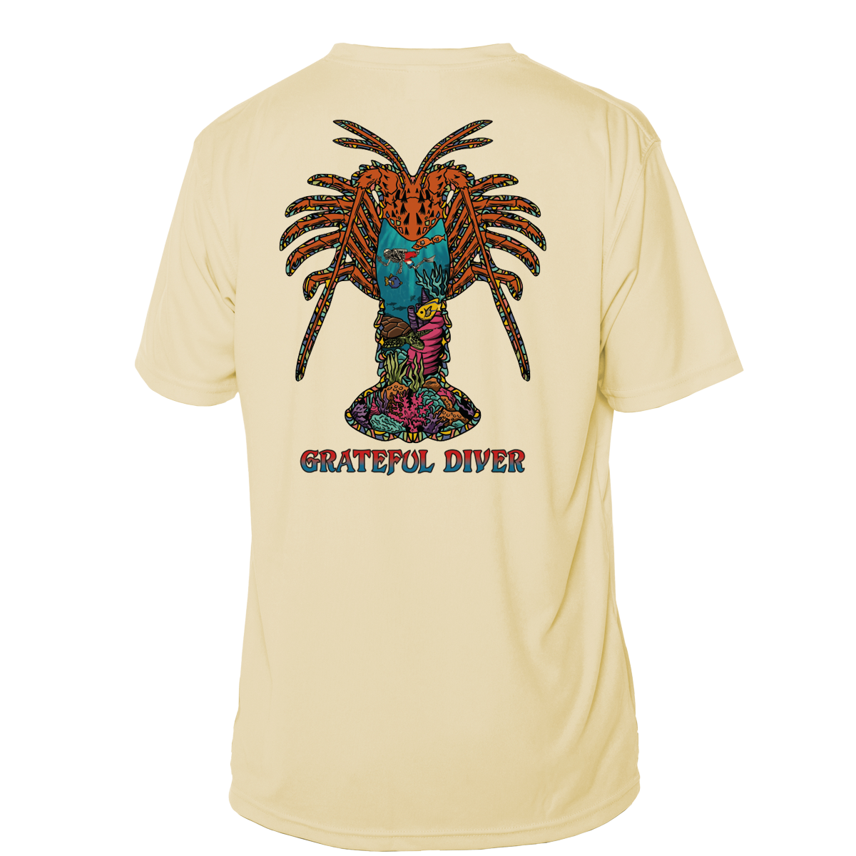 Grateful Diver Psychedelic Lobster Short Sleeve UV Shirt