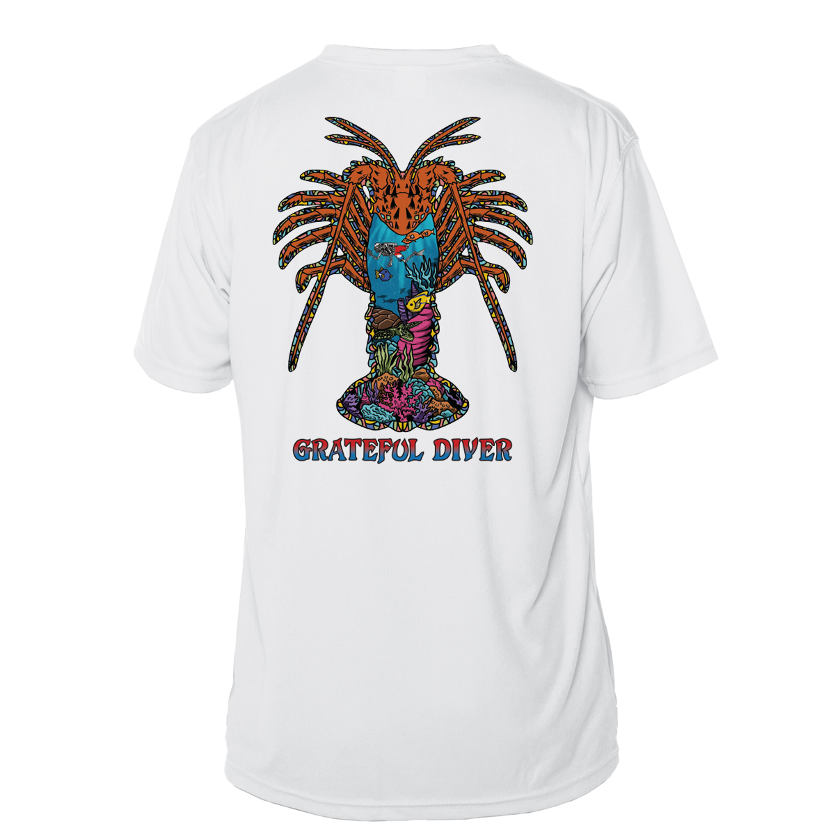 Grateful Diver Psychedelic Lobster Short Sleeve UV Shirt