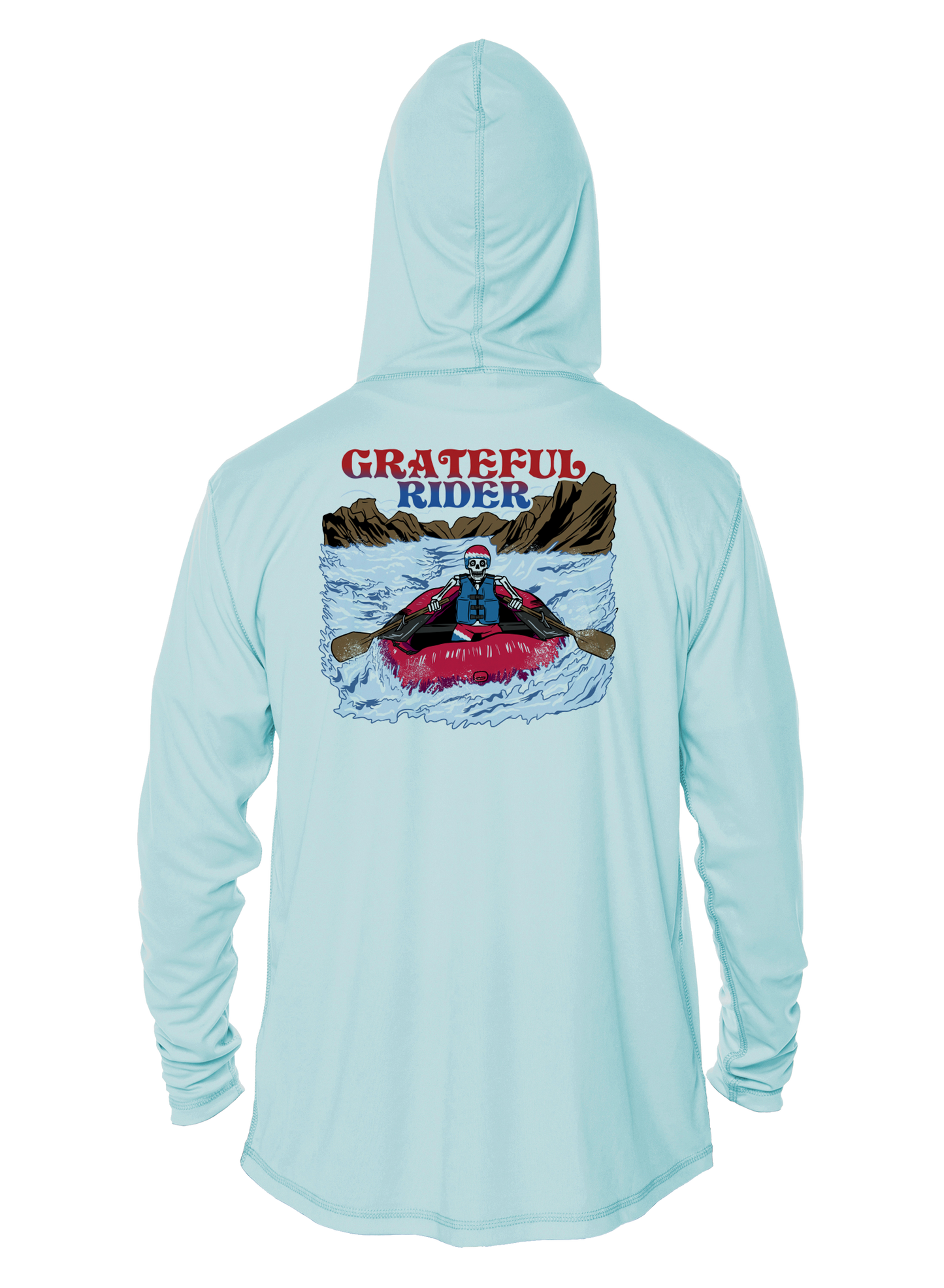 Grateful Rider Rafting Skeleton UV Hoodie