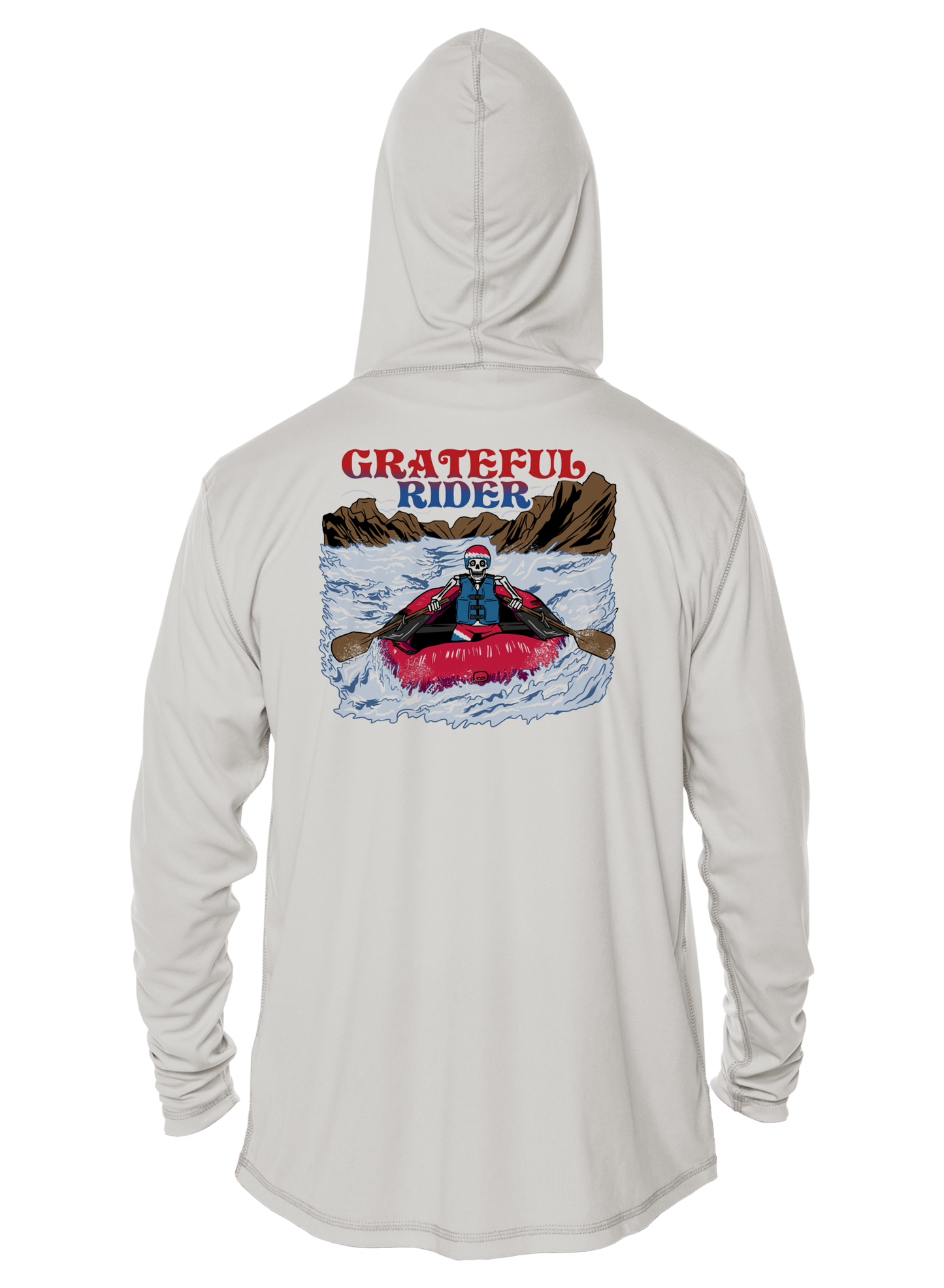 Grateful Rider Rafting Skeleton UV Hoodie