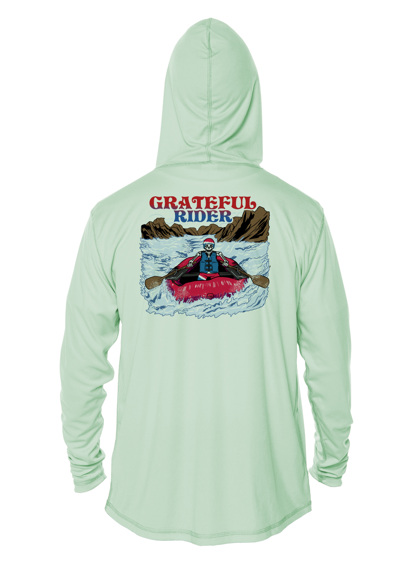 Grateful Rider Rafting Skeleton UV Hoodie
