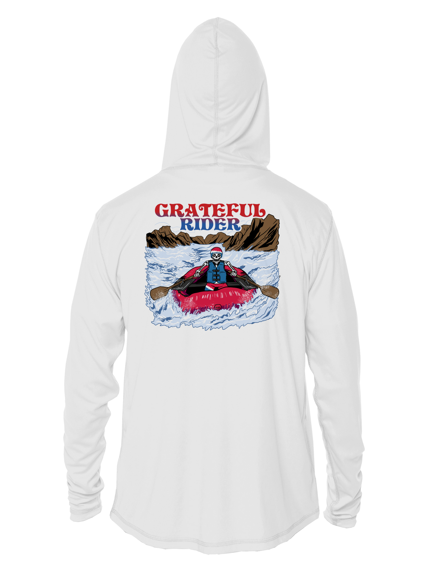 Grateful Rider Rafting Skeleton UV Hoodie