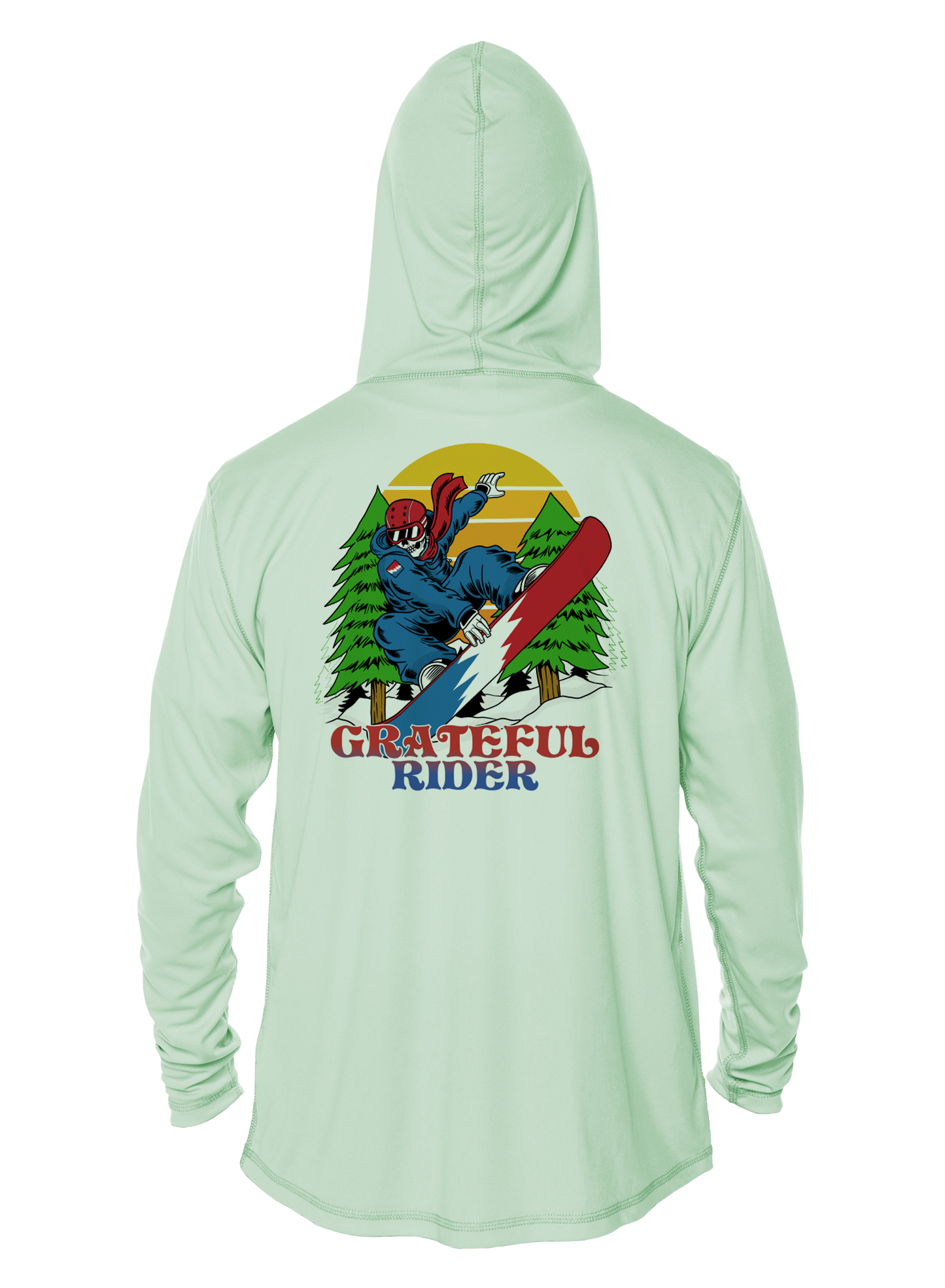 Grateful Rider Snowboarder UV Hoodie