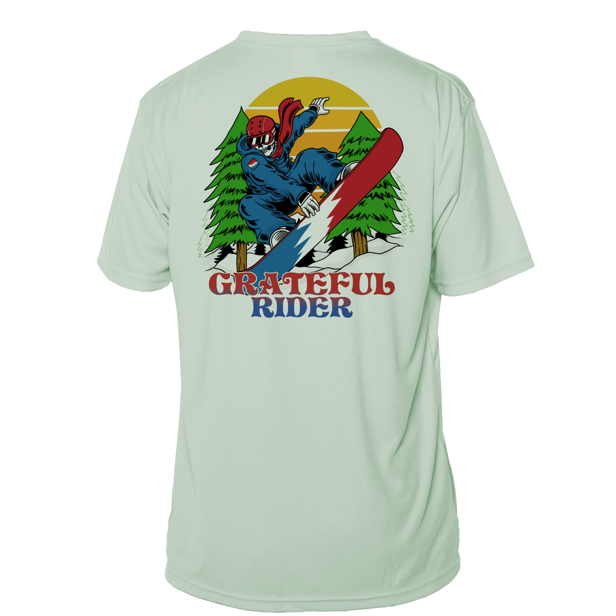 Grateful Rider Snowboarder Short Sleeve UV Shirt